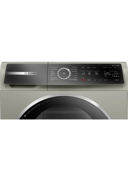 WQB245AXTR Serie 8 Isı Pompalı Kurutma Makinesi 9 kg Gümüş