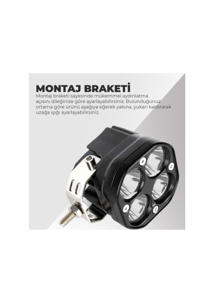 40W Baja Style 8 cm Amber-Beyaz Ultra Parlak LED Projektor Off Road LED Lamba 2li fırsatları