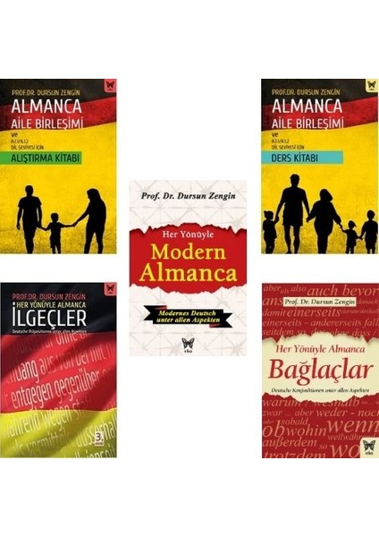 Almanca Seti - Dursun Zengin [5 Kitap Takım]. Her Yönüyle Almanca, Almanca Aile Birleşimi, Almanca Bağlaçlar, Almanca Ilgeçler