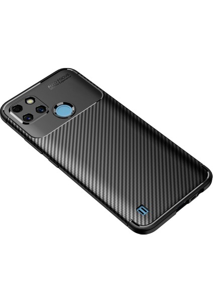 Realme C21Y Kılıf Negro Karbon Görünümlü Şık Dizayn Silikon Siyah fiyatları