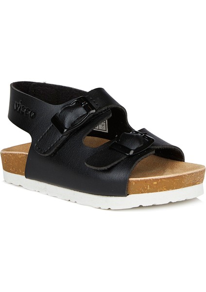 321.P20Y.360-02 Siyah Erkek Çocuk Sandalet
