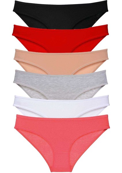 6 Adet Süper Eko Set Likralı Kadın Slip Külot Renk 3