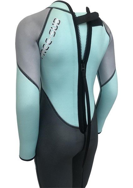 3mm Çocuk Sörf Scuba Tüplü Dalış Elbisesi Wetsuit Turkuaz fırsatları