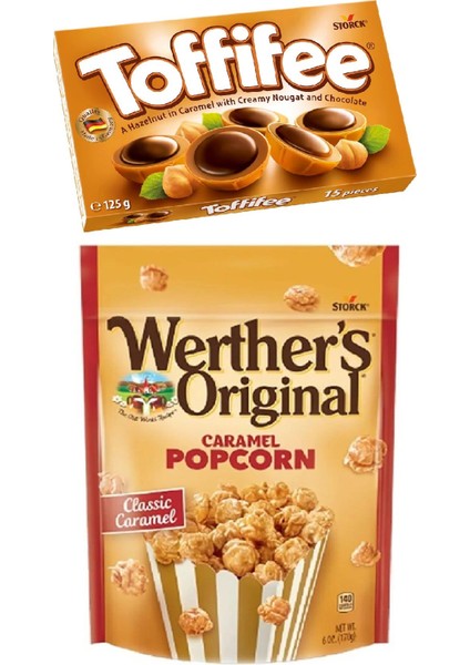 Werthers Orıgınal Caramel Popcorn 140 gr + Toffifee Karamelli Çikolata 125 gr