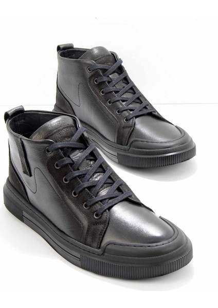 Siyah Napa Leather Erkek Bot & Bootie E02396049643