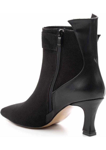 Siyah Süet Kadın Bot & Bootie K02317091002 fırsatları