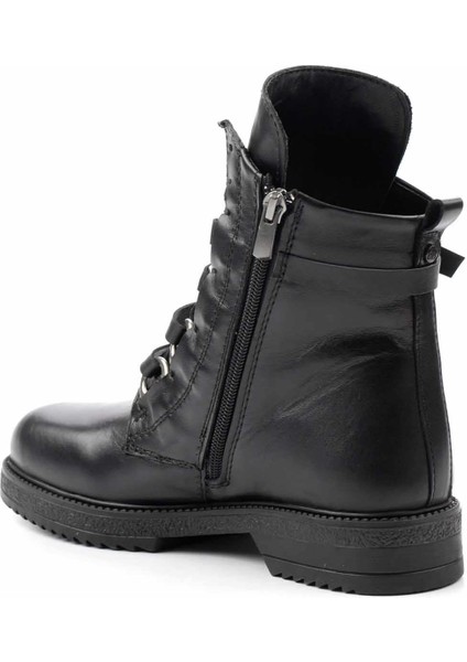 Siyah Leather Kadın Bot & Bootie K02351137403 fırsatları