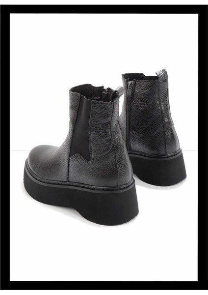 Siyah Leather Kadın Bot & Bootie K02358185003