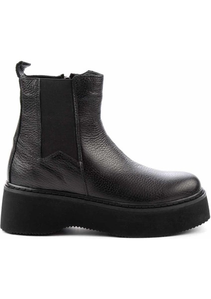 Siyah Leather Kadın Bot & Bootie K02358185003