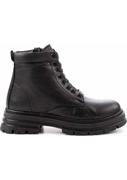 Siyah Leather Kadın Bot & Bootie K02358185103