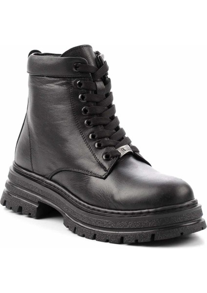 Siyah Leather Kadın Bot & Bootie K02358185103