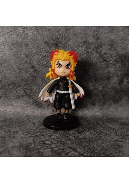 Anime Figür Demon Slayer Kyojuro Rengoku 9 cm Karakter Figür Oyuncak Biblo