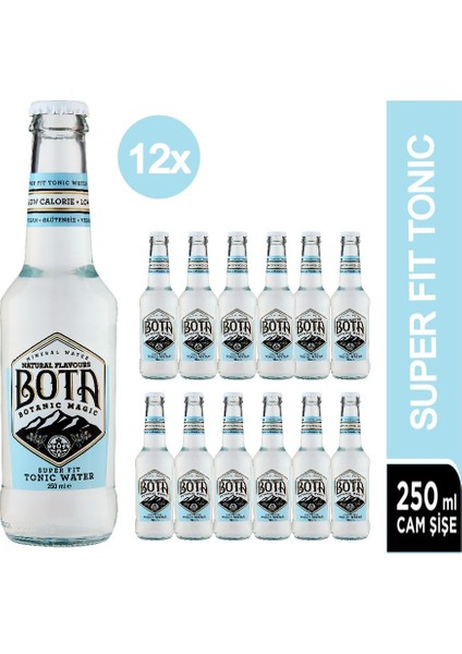 Süper Fit Tonic Water (Düşük Kalori) 12 x 250 ml