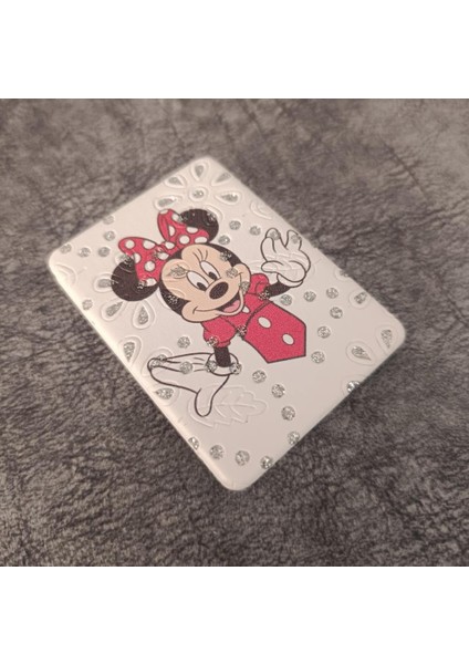 HD Marketim Cep Ayna Makyaj Çanta Seyehat Taşınabilir Mickey Minnie Mouse Ayna Kozmetik Büyüteç Kompakt