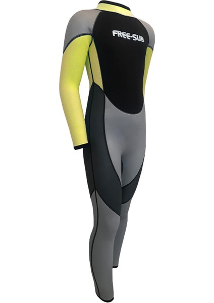 3mm Çocuk Sörf Scuba Tüplü Dalış Elbisesi Wetsuit Yellow fiyatları