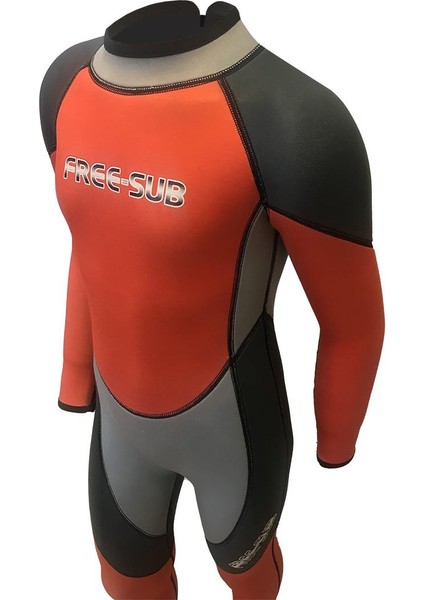 3mm Çocuk Sörf Scuba Tüplü Dalış Elbisesi Wetsuit Red