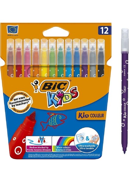 Kids 12 Li Keçeli Boya Kalemi+12 Li Plastidecor Silinebilir Mum Pastel Boya