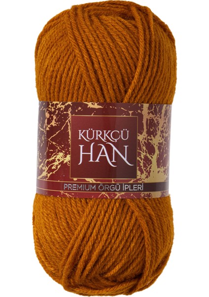 Dekor 100GR 100M El Örgü Ipi Koyu Turuncu