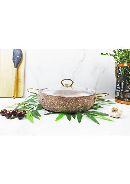 Eco Gold Granit 26 cm Basık Tencere