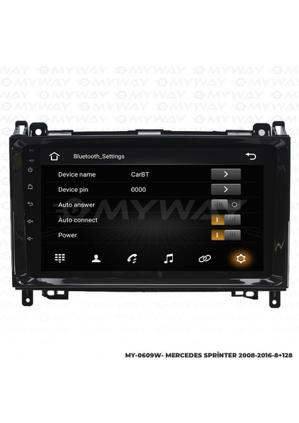 Mercedes Sprinter Android 12 Multimedya Carplay 4gb RAM+64GB HDD 2008-2016 Navigasyon Ekran modelleri