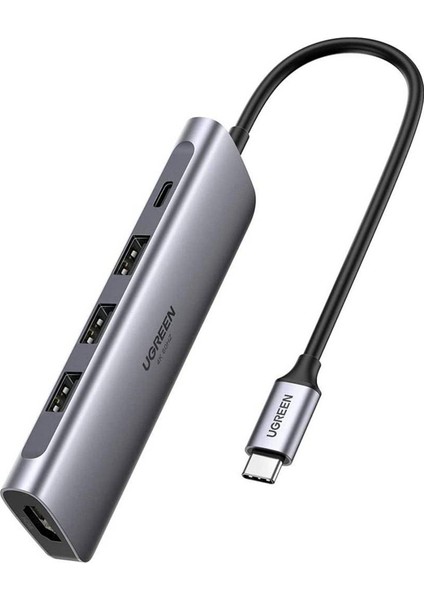 Type-C To HDMI 3*usb 3.0 Çoklayıcı Hub ve Dönüştürücü Adaptör