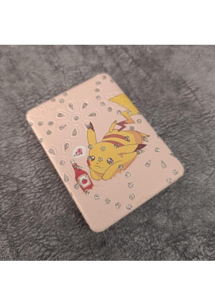 Cep Ayna Pokemeon Pikachua Makyaj Çanta Seyahat Taşınabilir Ayna Kozmetik Büyüteç Kompakt