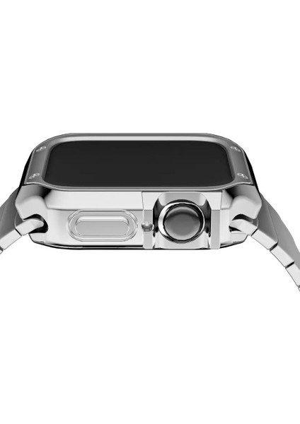 Apple Watch 42 mm Uyumlu 360 Tam Koruma Set Metal Kordon Silikon Kasa Stainless Steel Strap indirimleri