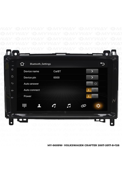 Volkswagen Crafter Android 12 Multimedya Carplay 4gb RAM+64GB HDD 2007-2017 Navigasyon Ekran