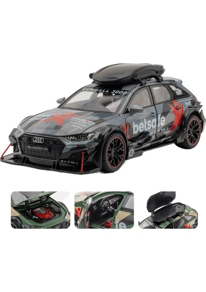 1: 24RS6 Modifiye Geniş Gövdeli Alaşım Spor Araba Modeli (Yurt Dışından)