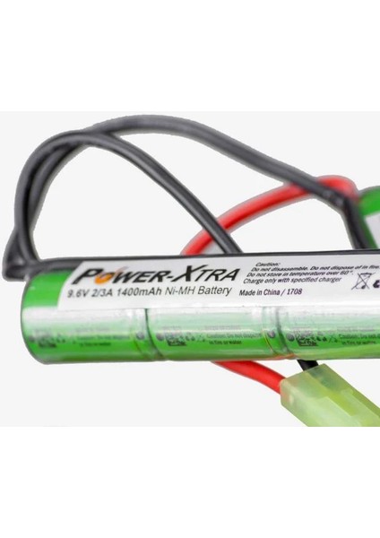 Airsoft Nimh Pil 9.6V 1400MAH Nunchuck