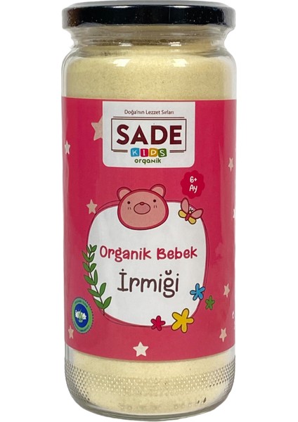 Sade Kids Organik Bebek İrmiği 330 gr