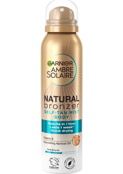 Garnier Ambre Solaire Natural Bronzer Güneşsiz Bronzlaştırıcı Sprey 150 ml