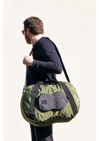 Peanut Duffle Seyahat Çantası Metalik Gri
