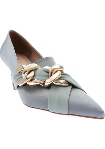 1711-22Y Kadın Sivri Burun Üstten Çapraz Atmalı Zincirli Topuklu Ayakkabı modelleri