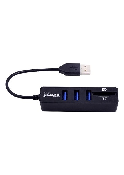 Temiz Pazar USB Hub 3 Port Microsd Tf Sd Kart Okuyucu Çoklayıcı