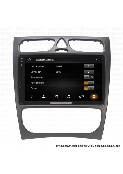 Mercedes Viano Android 12 Multimedya Carplay 4gb RAM+64GB HDD 2004-2006 Navigasyon Ekran modelleri