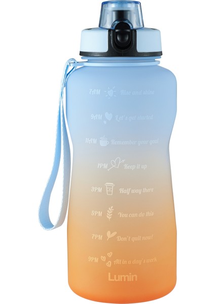 Lumin Su Matarası 1,5 Litre Motivasyon Matarası Bpa Free Su Şişesi Suluk Water Bottle