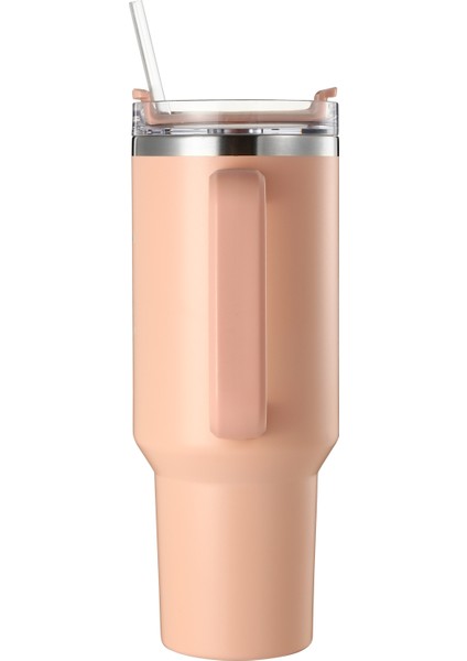 Lumin Quencher Tumbler 0,89 Litre Vakum Yalıtımlı Termos Bardak Kapaklı ve Pipetli Soft Pink