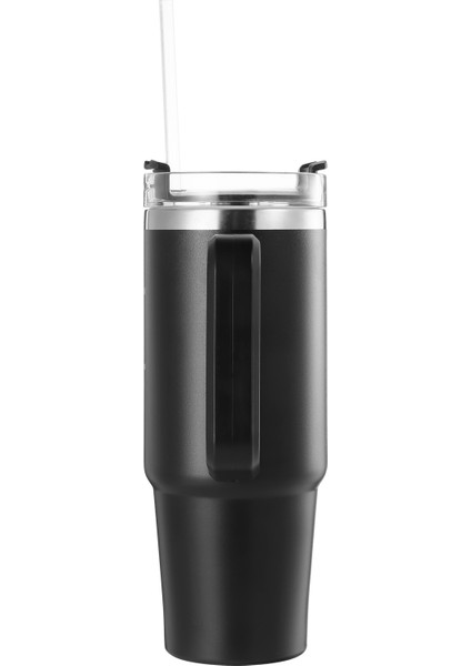 Lumin Quencher Tumbler 1,18 Litre Vakum Yalıtımlı Termos Bardak Kapaklı ve Pipetli Black Edition