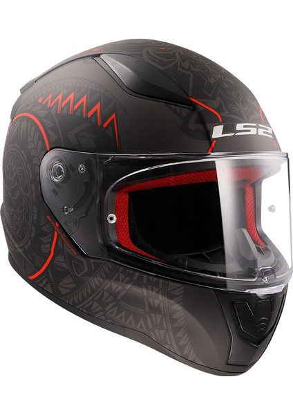Rapıd Takaroa Mat Siyah-Kırmızı Motosiklet Kask M Beden