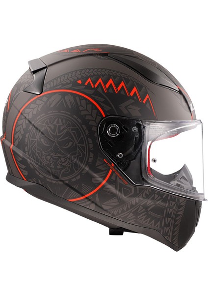 Rapıd Takaroa Mat Siyah-Kırmızı Motosiklet Kask M Beden
