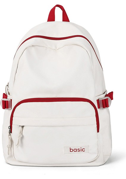 Okul Çantası Kadın Ortaokul Öğrencisi Sırt Çantası Üniversite Öğrencisi Büyük Kapasiteli Basit Seyahat Sırt Çantası (Yurt Dışından)