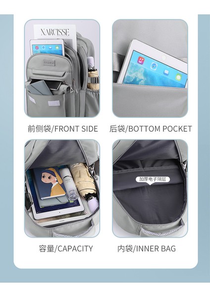 Okul Çantası Kadın Çok Katmanlı Bilgisayar Sırt Çantası Lise Ortaokul Öğrencileri Ilkokul Öğrencileri Üçüncü Ila Beşinci Sınıf Sırt Çantası (Yurt Dışından) fiyatları