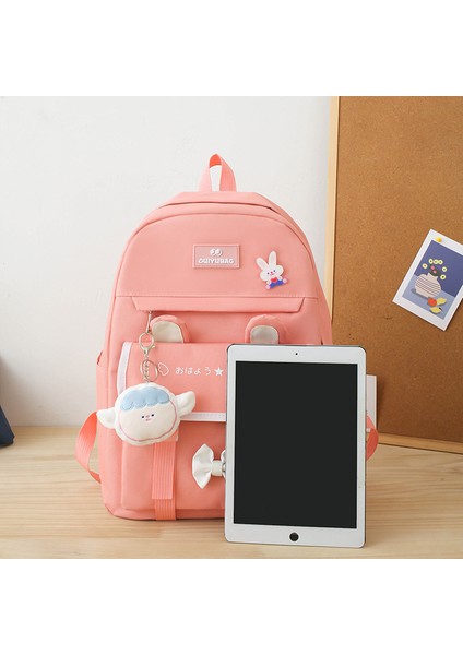 Yeni Okul Çantası Sevimli Erkek ve Kadın Sırt Çantası Karikatür Tavşan Kulakları Oxford Kumaş Nefes Alabilen Okul Sırt Çantası (Yurt Dışından) modelleri
