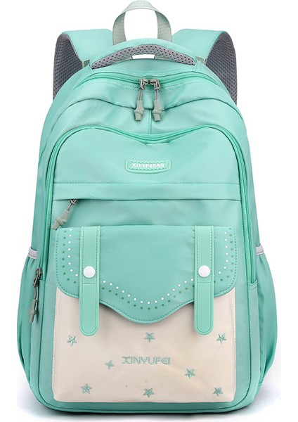 Çocuk Okul Çantası Kız Yüksek Değerli Basit Okul Çantası Eğlence Seyahat Çantası Güçlü ve Hafif Ortaokul Öğrencisi Sırt Çantası (Yurt Dışından)