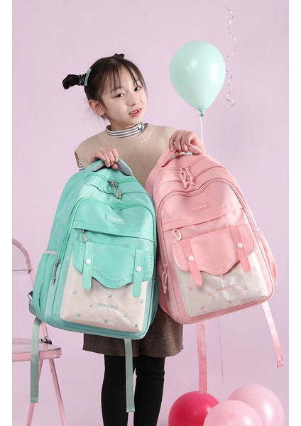 Çocuk Okul Çantası Kız Yüksek Değerli Basit Okul Çantası Eğlence Seyahat Çantası Güçlü ve Hafif Ortaokul Öğrencisi Sırt Çantası (Yurt Dışından) modelleri