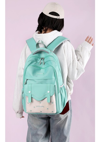 Çocuk Okul Çantası Kız Yüksek Değerli Basit Okul Çantası Eğlence Seyahat Çantası Güçlü ve Hafif Ortaokul Öğrencisi Sırt Çantası (Yurt Dışından) indirimleri