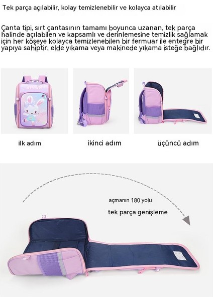 Ingiliz Tarzı Moda Sırt Çantası Kız Kişilik 3D Hepsi Bir Arada Anaokulu Okul Çantası Erkek Öğrenci Omurga Koruma Çocuk Sırt Çantası (Yurt Dışından)