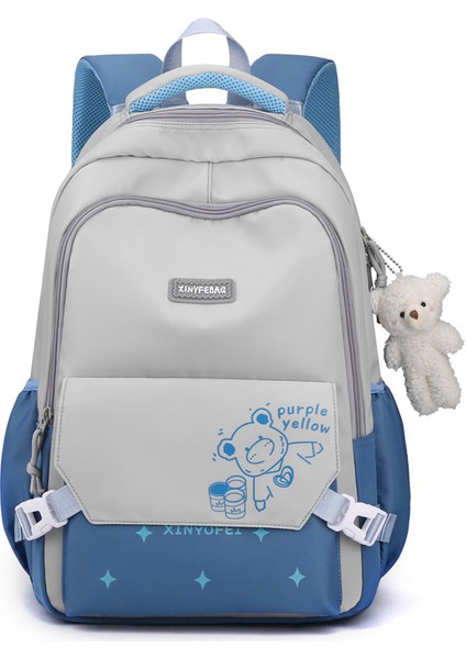 Ilkokul Okul Çantası Kadın Büyük Kapasiteli Çok Bölmeli Güçlü Ortaokul Sırt Çantası Hafif Seyahat Büyük Sırt Çantası (Yurt Dışından)