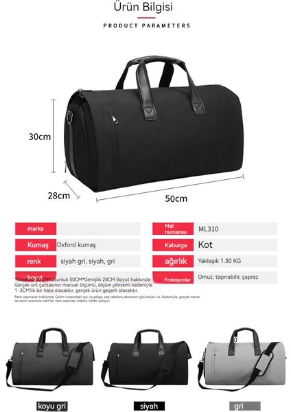 Seyahat Çantası Büyük Kapasiteli Iç Depo Takım Çantası Kuru ve Islak Ayırma Iş Gezisi Bagaj Çantası Saklama Takım Çantası Taşınabilir Seyahat Çantası (Yurt Dışından) modelleri